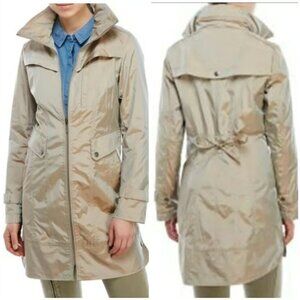 Cole Haan New York Women's Iridescent Topaz Rain Trench Coat in Extra Large